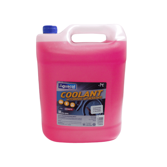 Coolant 10 litros Rojo - 1°C Aguacol - Repuestos BYC SPA - Aguacol - 1453 - 7138 - Rojo