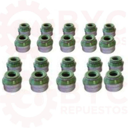 Juego kit x20 reten válvula SsangYong Rexton Stavic 2.7 2004 - 2013 - Repuestos BYC SPA - SSANGYONG - 6650530158KOR
