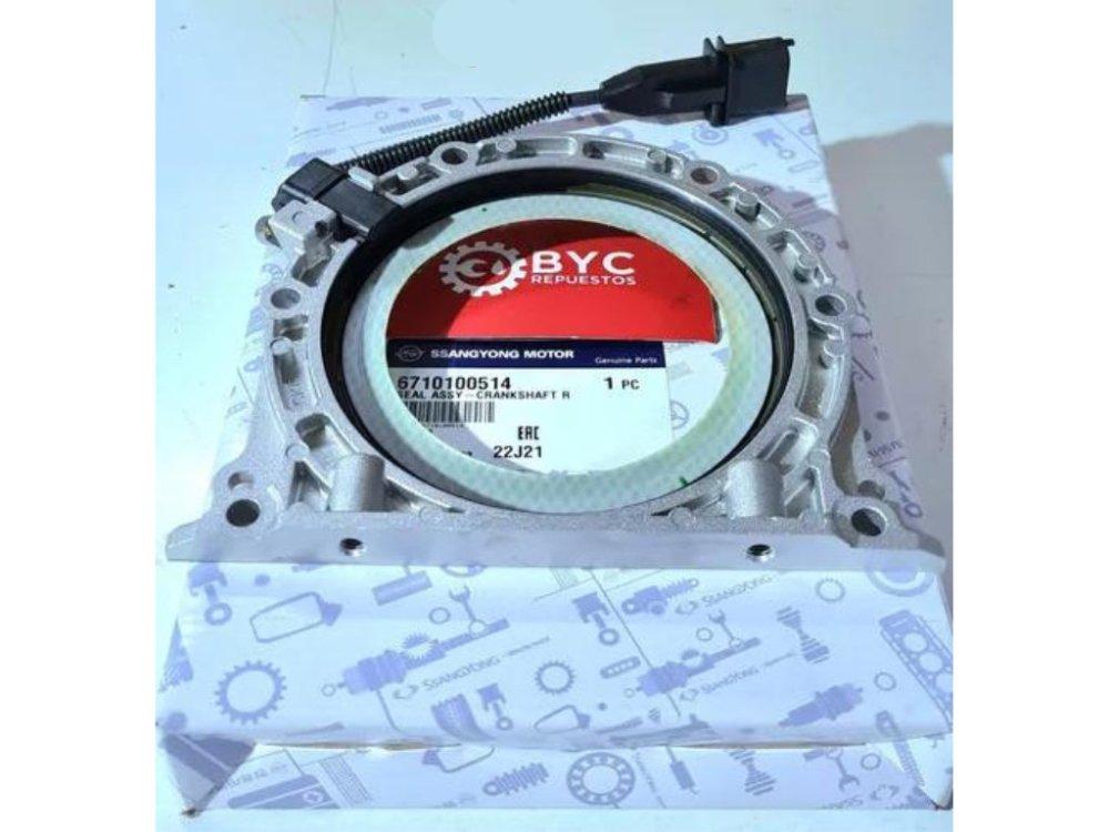 Porta reten cigüeñal trasero c/sensor SsangYong new ACTYON Stavic-Rexton Korando diésel 2.0 - Repuestos BYC SPA - SSANGYONG - 6710100514OR